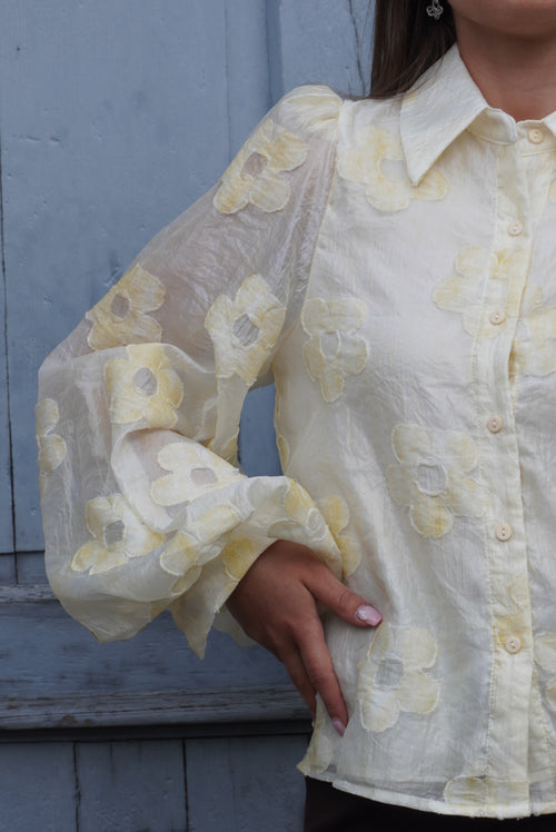 Bluse mit Puffärmeln