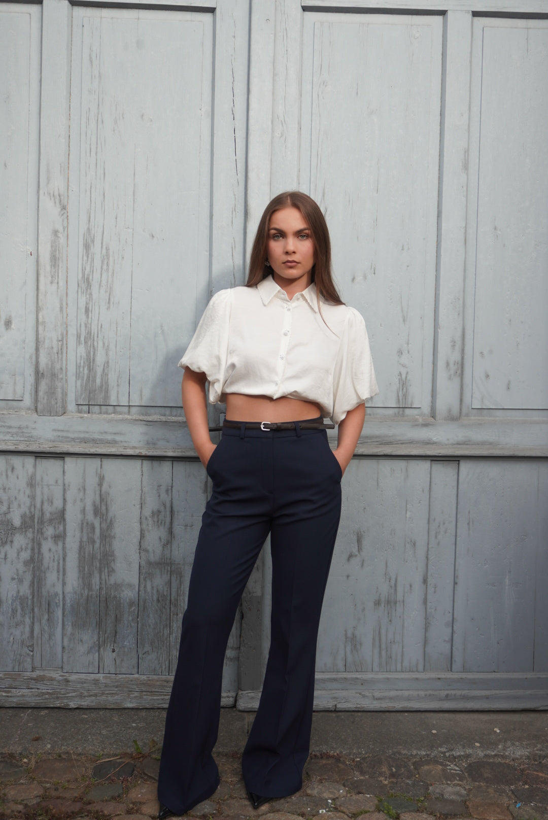Bluse mit Puffärmeln