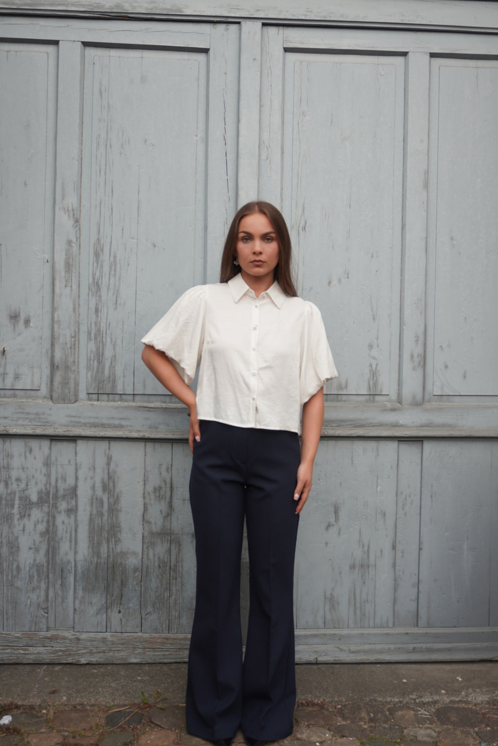 Bluse mit Puffärmeln