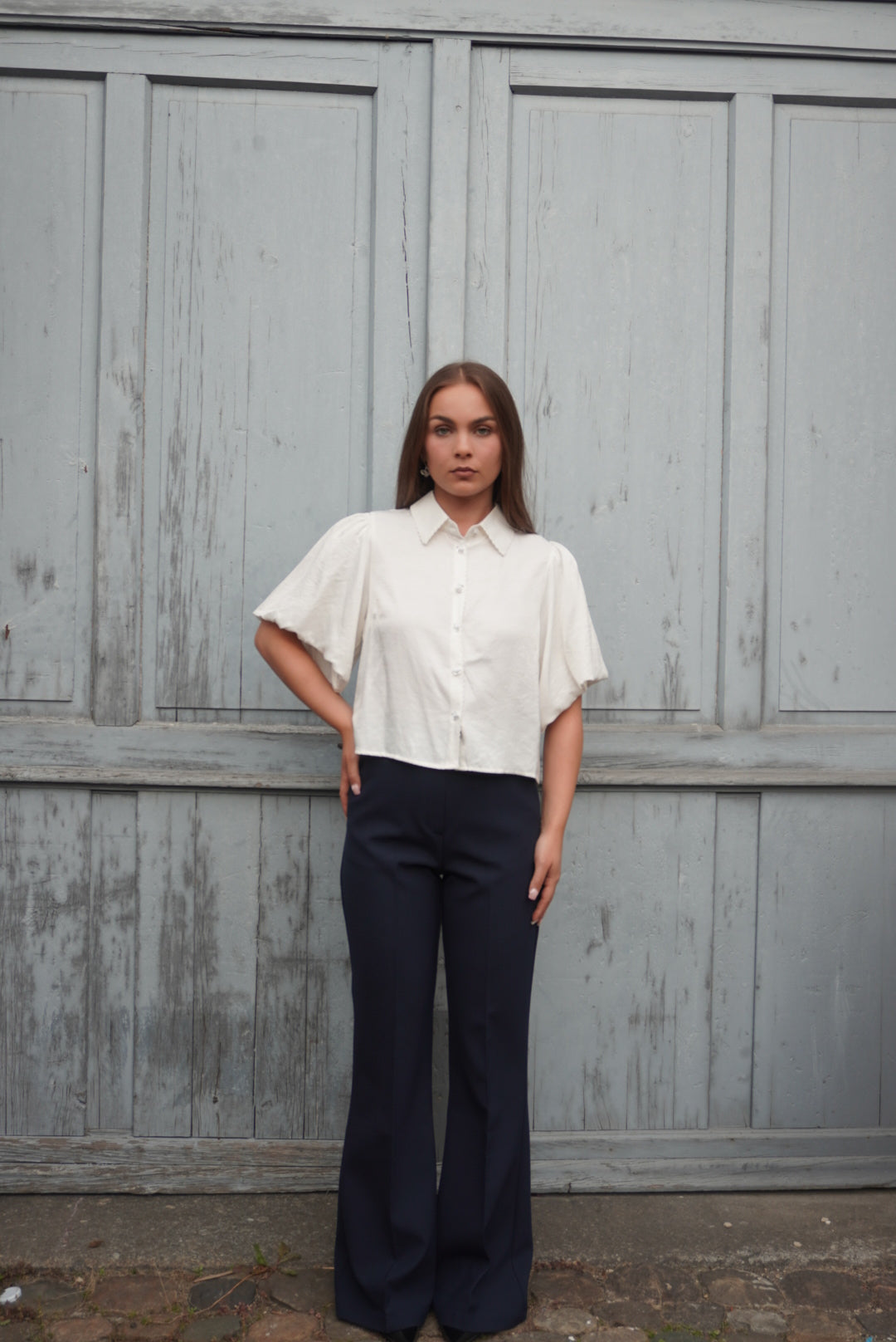Bluse mit Puffärmeln