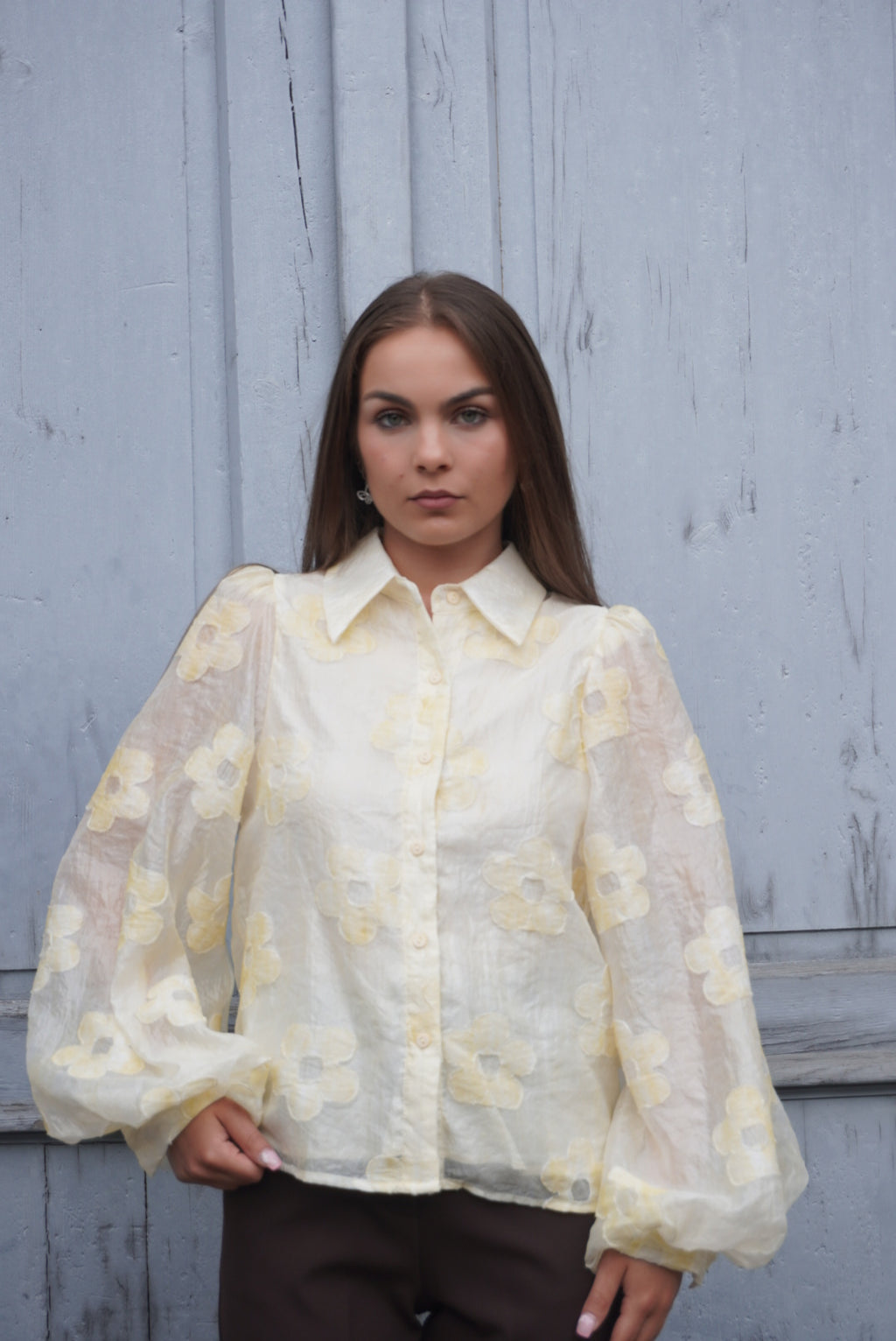 Bluse mit Puffärmeln