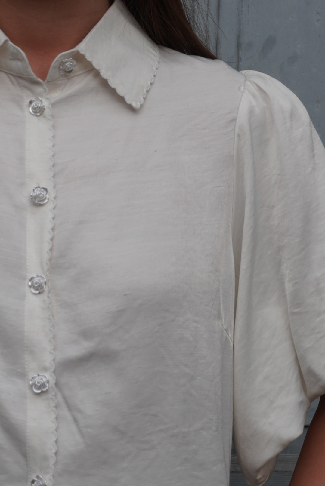 Bluse mit Puffärmeln