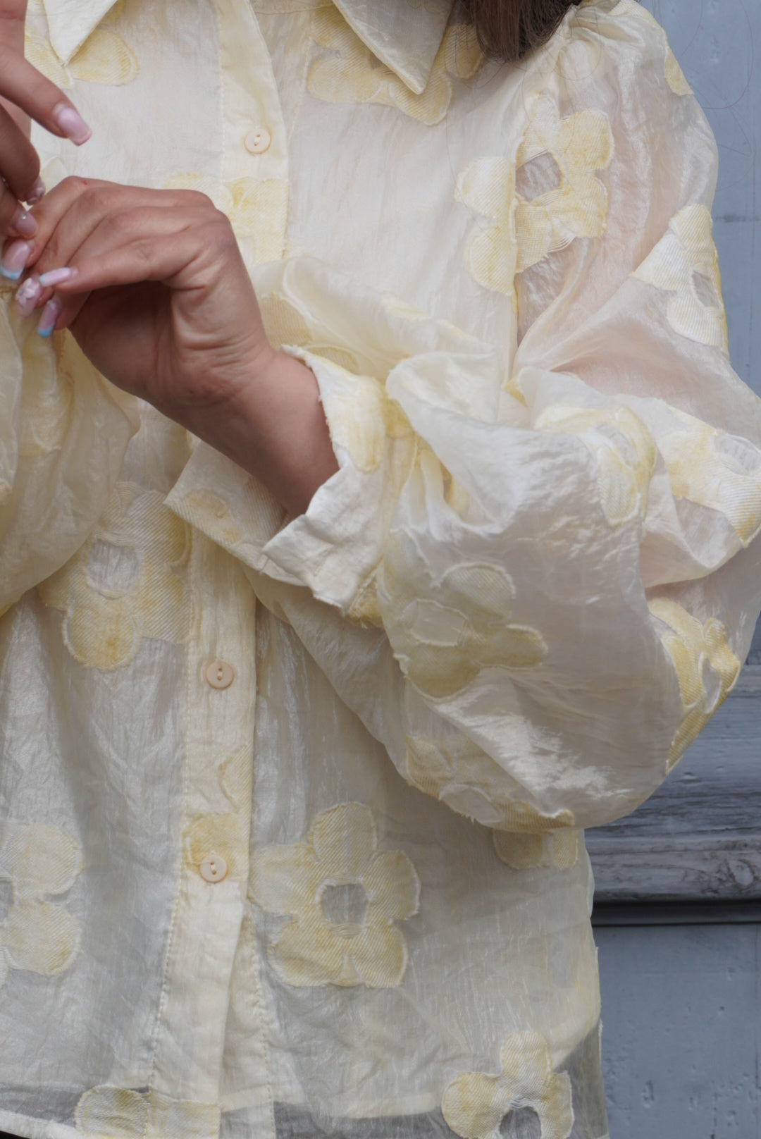 Bluse mit Puffärmeln