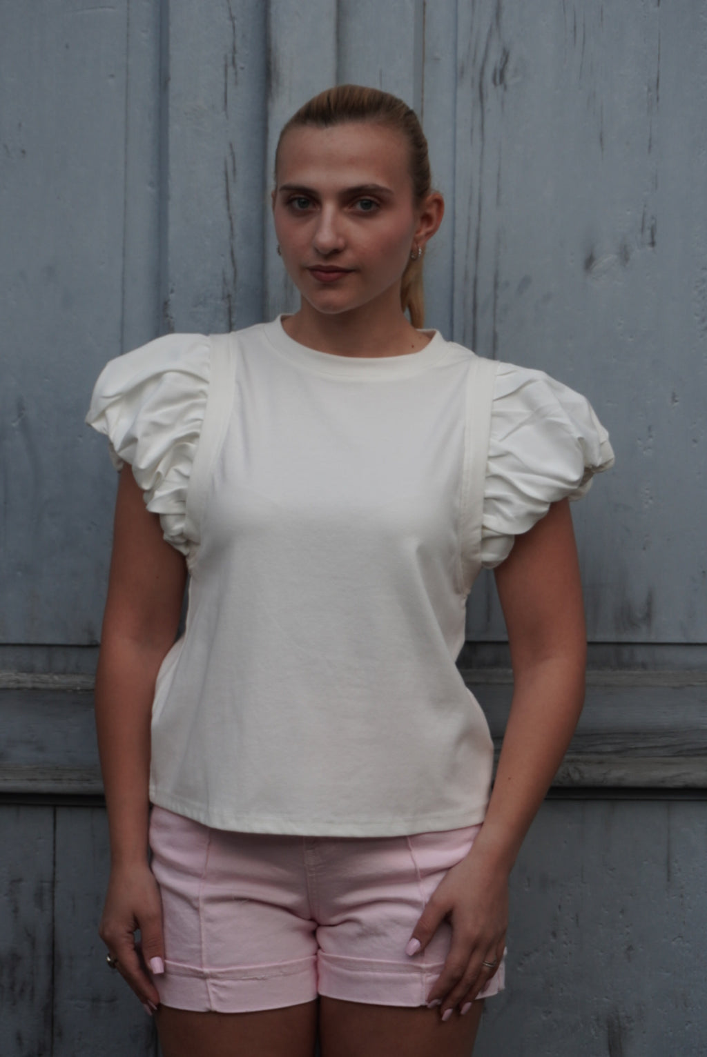 T-Shirt mit Puffärmeln