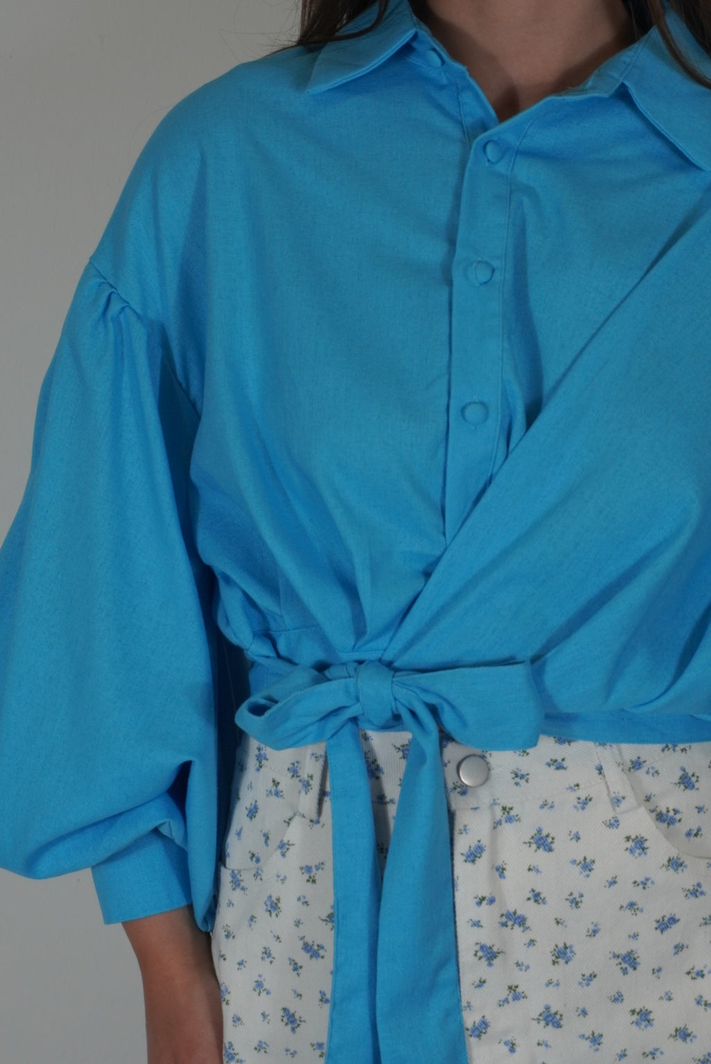 Wickelbluse zum Binden