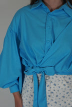 Wickelbluse zum Binden